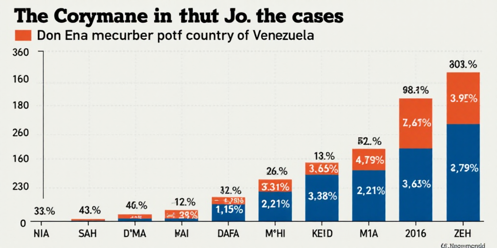 a graph showing the number of corona cases in the country of venezuela and the number of cases in th