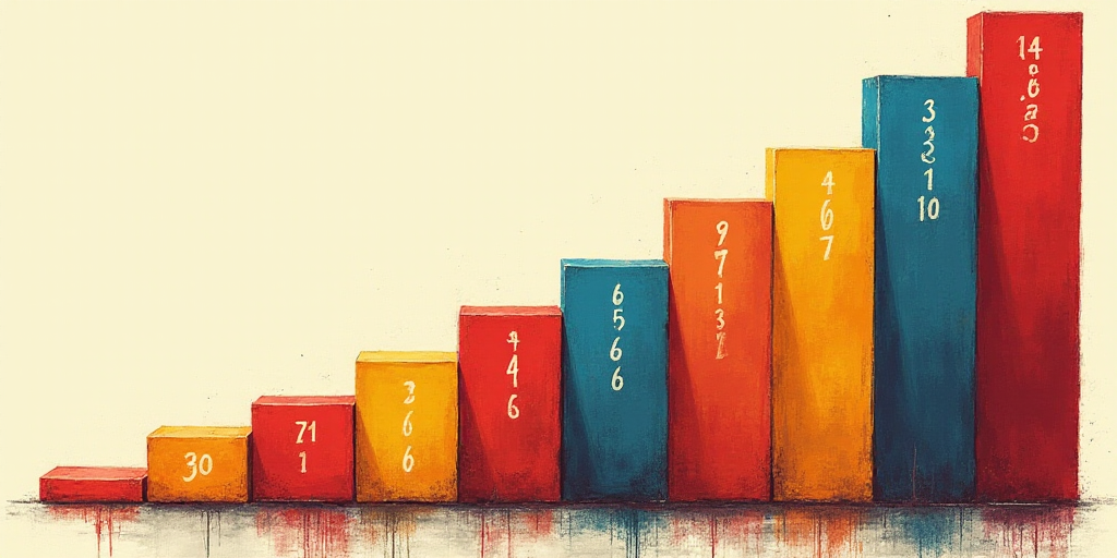 a bar chart with a number of different colors and numbers on it, and a bar chart with numbers on it,