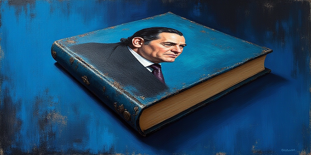a blue and black book cover with a picture of jose fonseca on it and a black and blue background, Fe