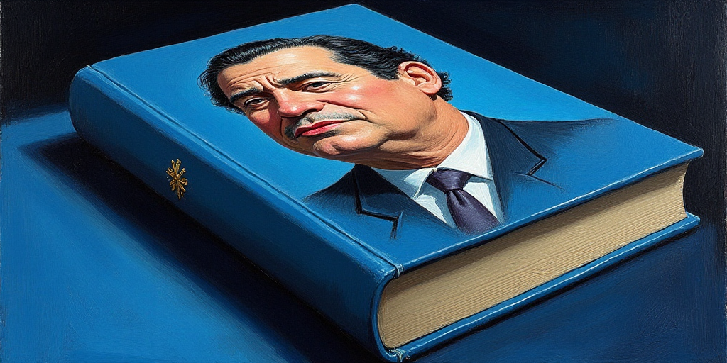 a blue and black book cover with a picture of jose fonseca on it and a black and blue background, Fe