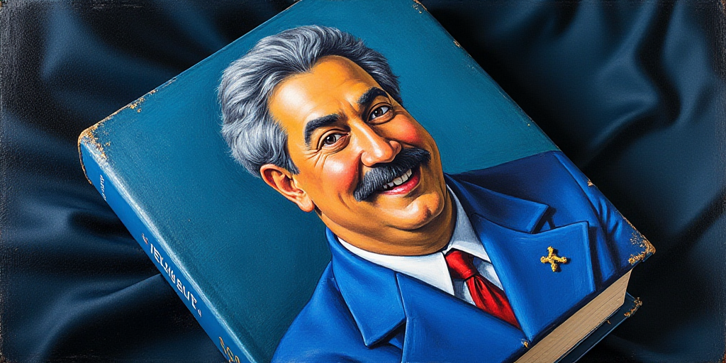a blue and black book cover with a picture of jose fonseca on it and a black and blue background, Fe