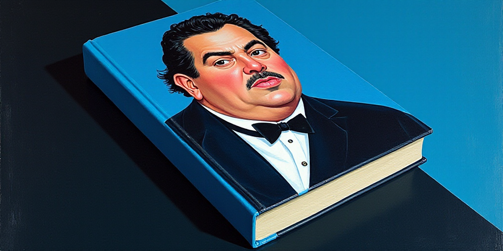a blue and black book cover with a picture of jose fonseca on it and a black and blue background, Fe