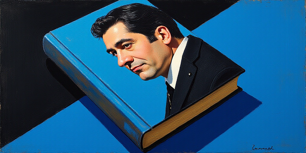 a blue and black book cover with a picture of jose fonseca on it and a black and blue background, Fe