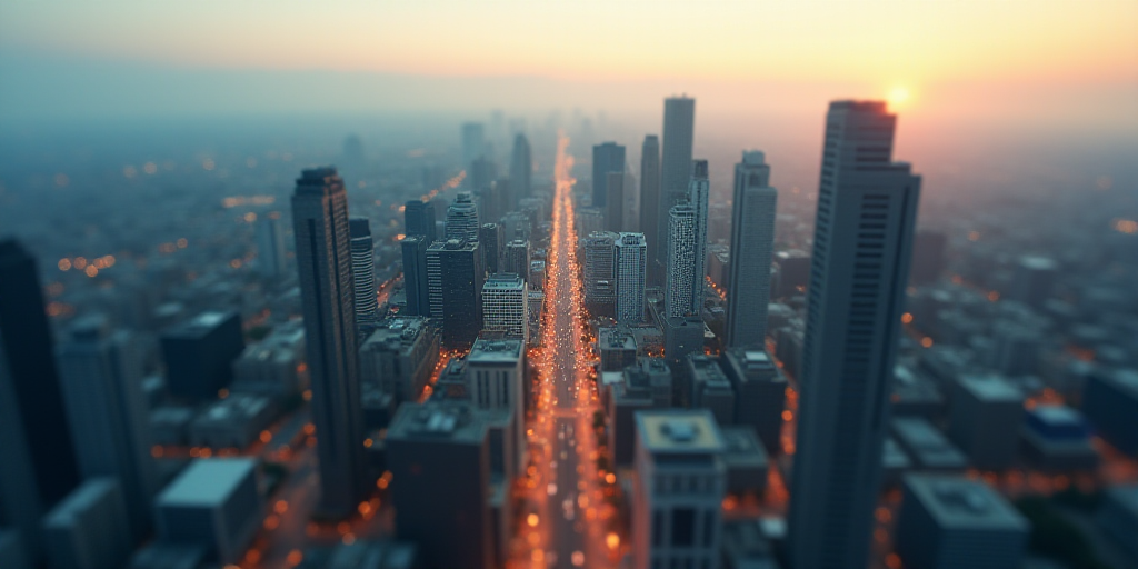 a city with a lot of tall buildings and a lot of traffic on it's sides and a lot of buildings on the