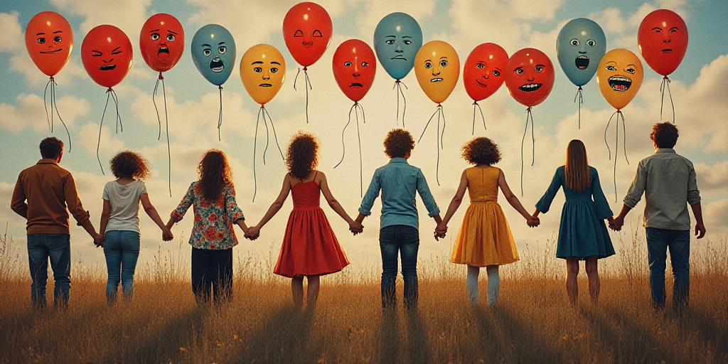 a collage of images with people holding hands and a number of faces with different expressions on th