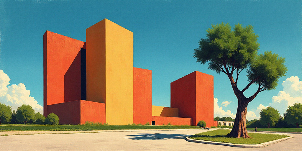 a group of tall buildings with a sky background and a tree in the foreground with a blue sky, David