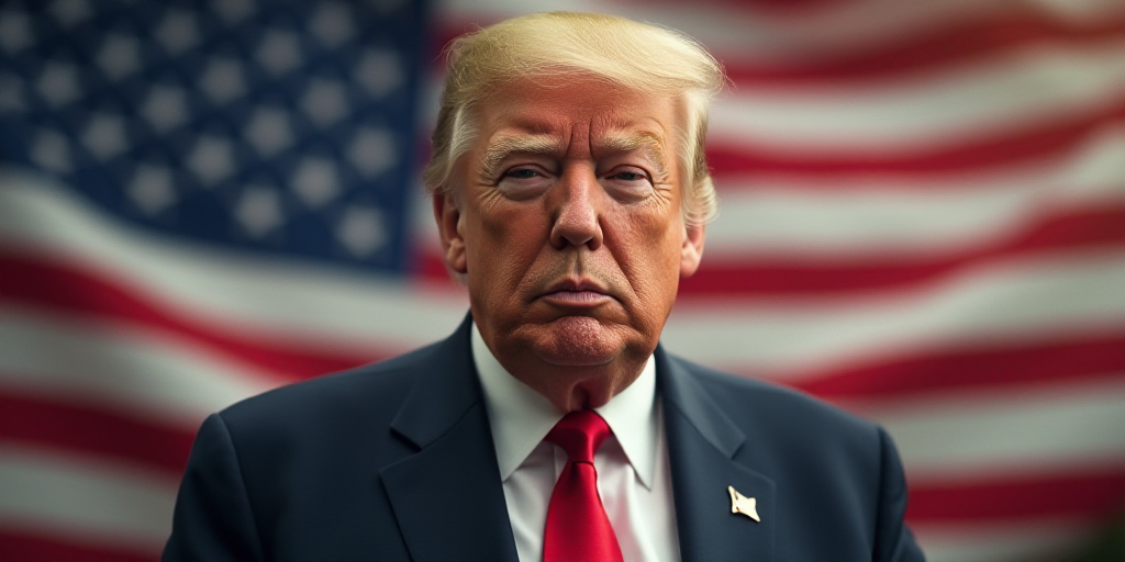 a man in a suit and tie with a flag in the background of a political image of a house, Donald Roller