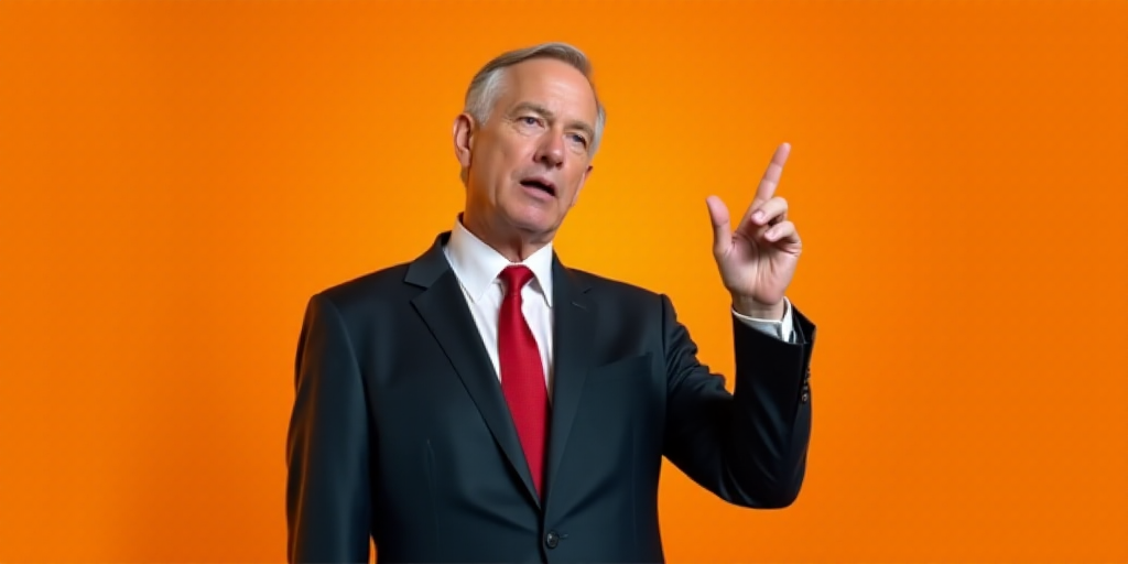 a man in a suit pointing at something with his finger and a hand on his face with a finger, Donald R
