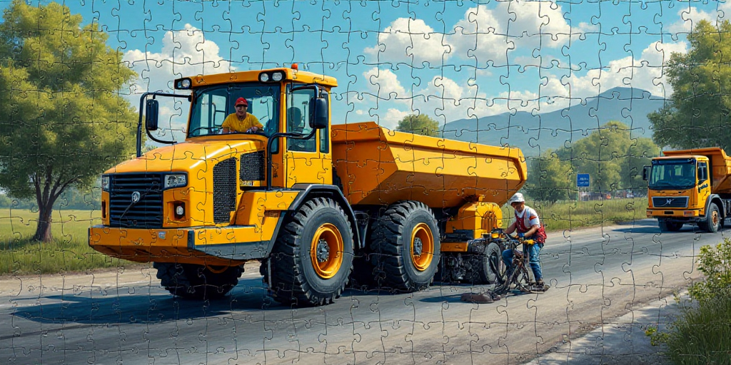 a man in yellow shirt using a machine to clean a road with a machine and a man in yellow shirt, Bern