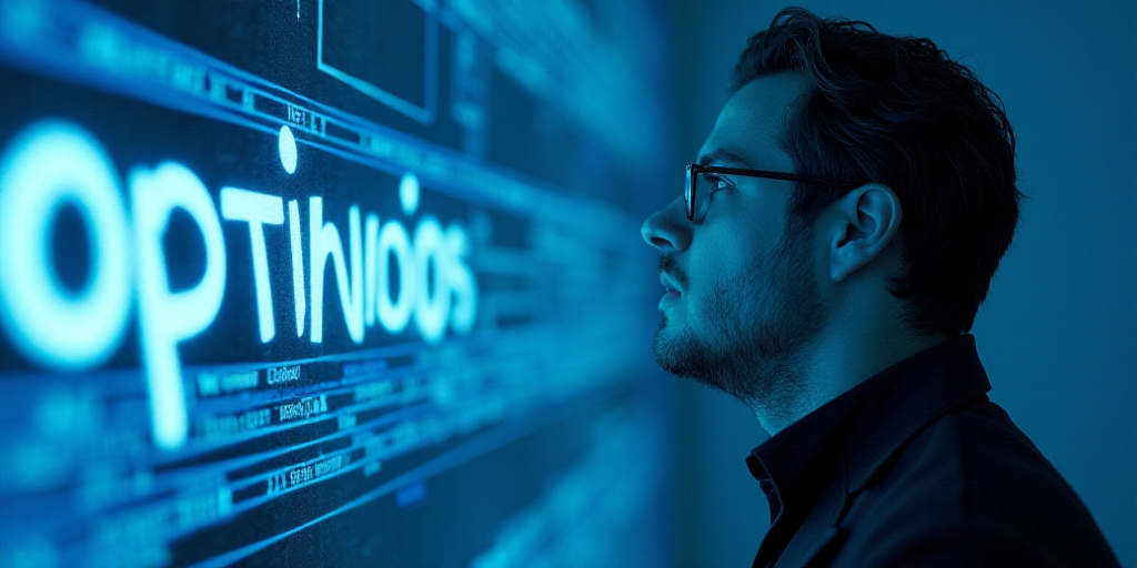 a man with glasses and a blue background with the words opinion on it, and a black and white photo o