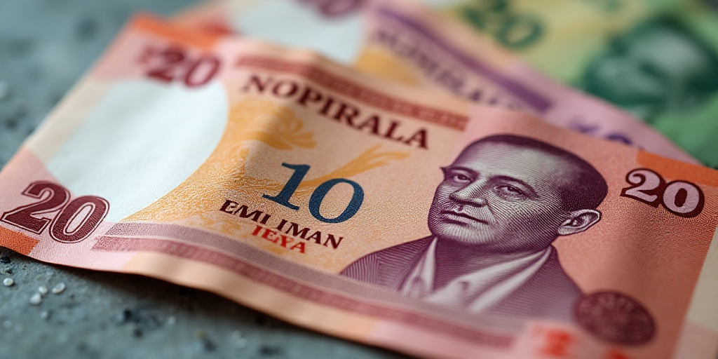 a mexican twenty peso note and twenty peso bills are shown in this picture illustration taken in mex