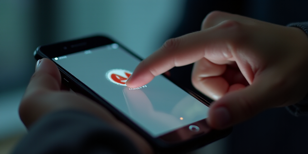 a person touching a phone with a logo on it's screen and a hand pressing a button on the phone, Edi