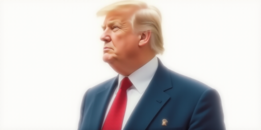 a portrait of a man in a suit and tie with a white background and a red tie and a blue jacket, Donal