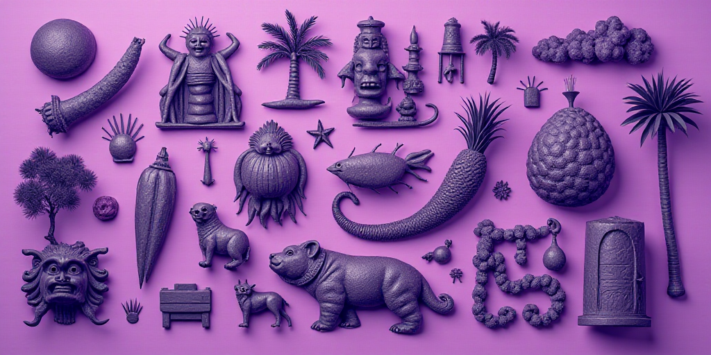 a purple poster with a number of different things in it and a caption that says, what is the number