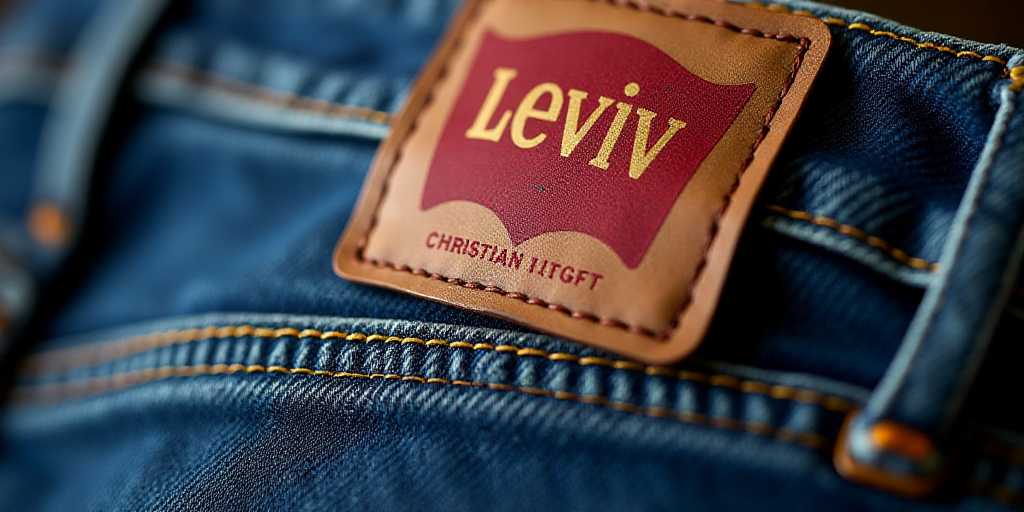 a red label on a pair of jeans that says levi levi on it's side and the word levi on the back of the