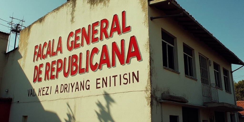 a sign on the side of a building that says fgr facala general de republicana in spanish, Federico Ur