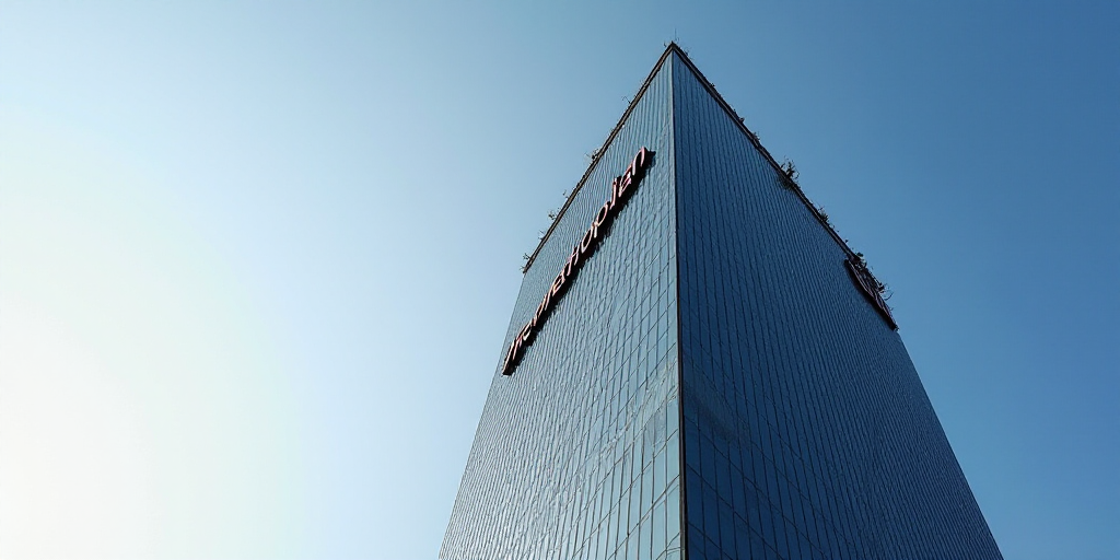 a tall building with a sign on the side of it that says, the metropolitan on the side of it, Cao Zhi