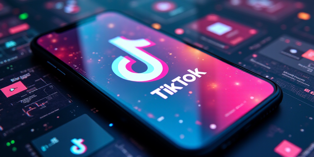a tiktok logo is seen on a phone screen in this illustration taken in new york city, new york, Cui B