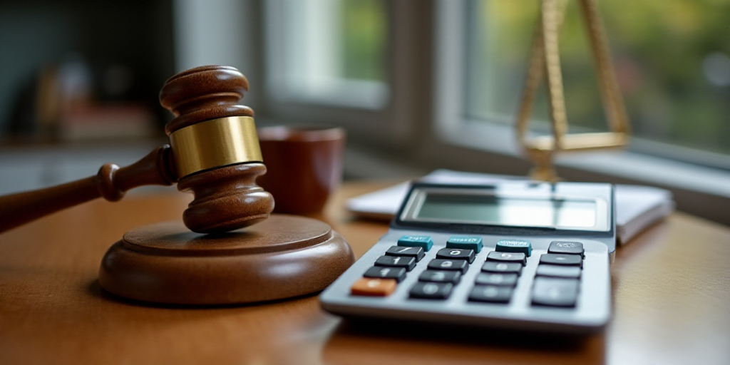 a wooden judge's gaven next to a calculator on a table with a calculator on it, Avgust Černigoj, go