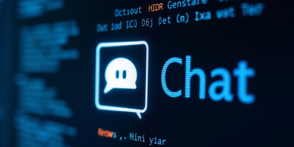 a close up of a computer screen with a logo on it and a caption that reads chatgt is by open ai, Art