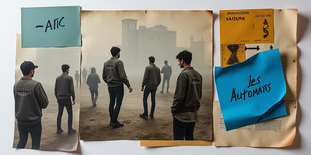a collage of photos with a clock and a blue paper with a word on it and a group of people, Edi Rama,