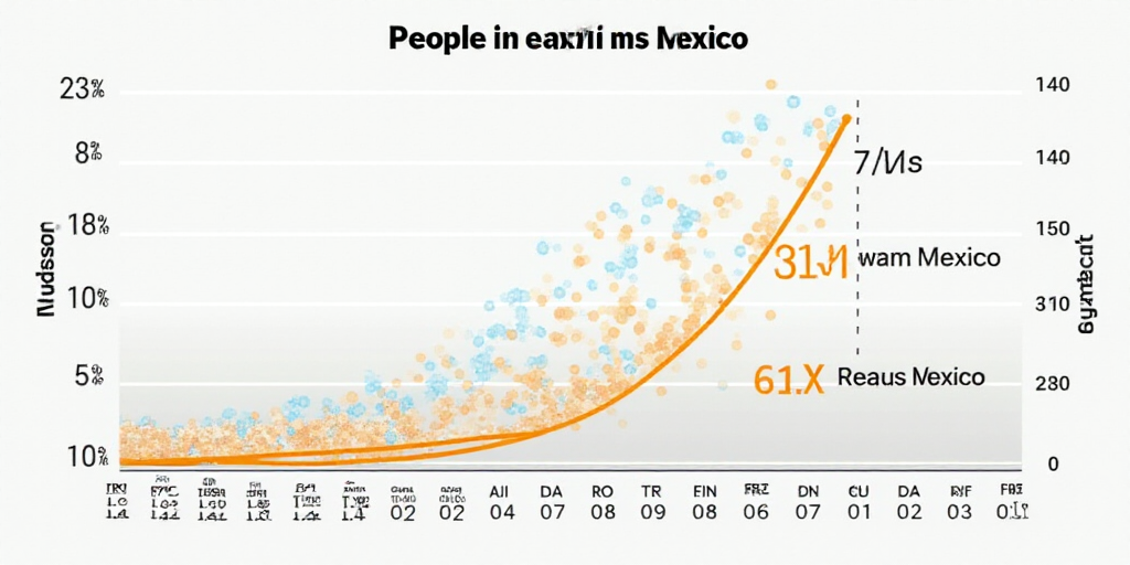 a graph showing the number of people in mexico in each country, and the number of people in the coun