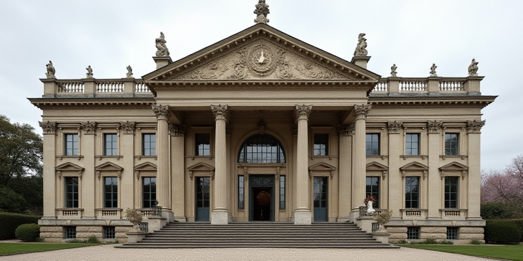 a large building with a clock on the front of it's face and windows on the side of it, Enguerrand Qu