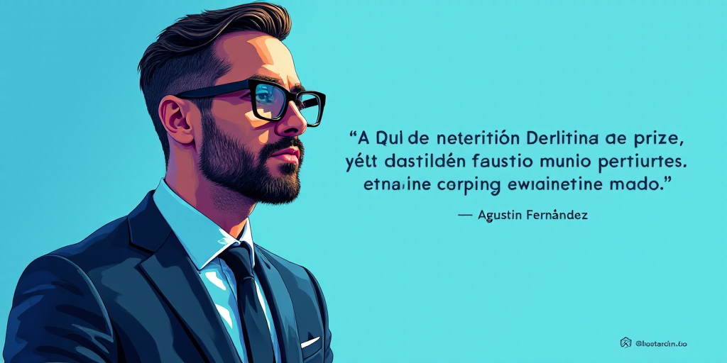 a man in a suit and glasses with a blue background and a quote from the author, fausto prettiin mund
