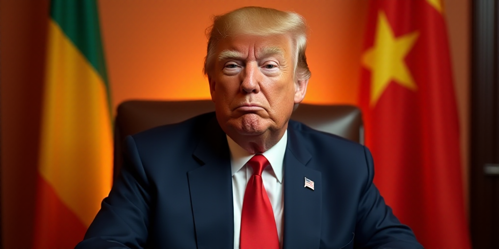 a man in a suit and tie making a face while sitting in a chair in front of a flag, Donald Roller Wil