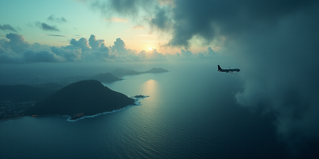 a map of the area where a plane was flying over the coast of the island of sao, brazil, Dave Arredon