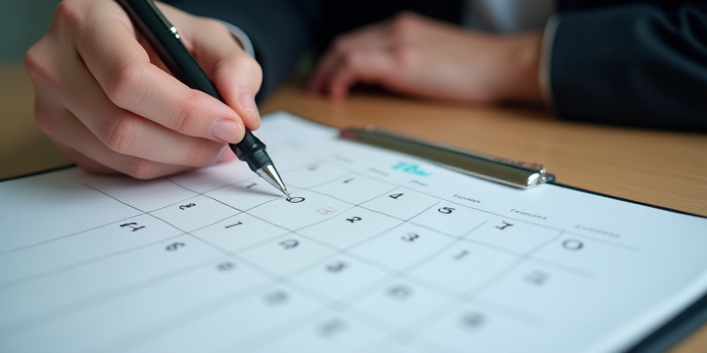 a person is writing on a calendar with a pen and a pen in their hand, with a pen in their hand, Edi