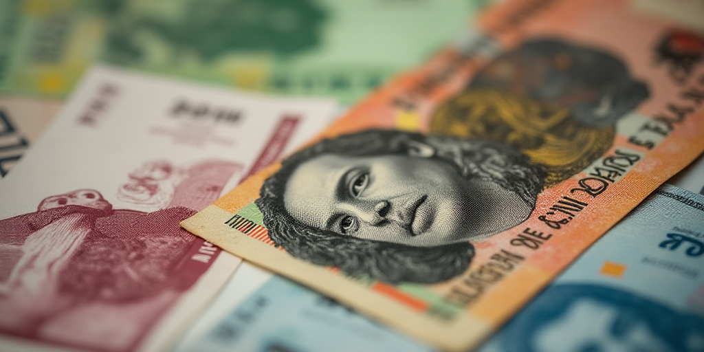 a pile of mexican currency with a lot of money in the background with a lot of money in the foregrou