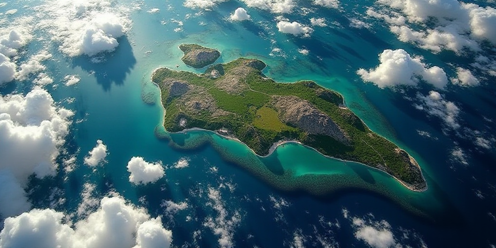 a satellite image of a satellite satellite image of a tropical region with a large amount of clouds