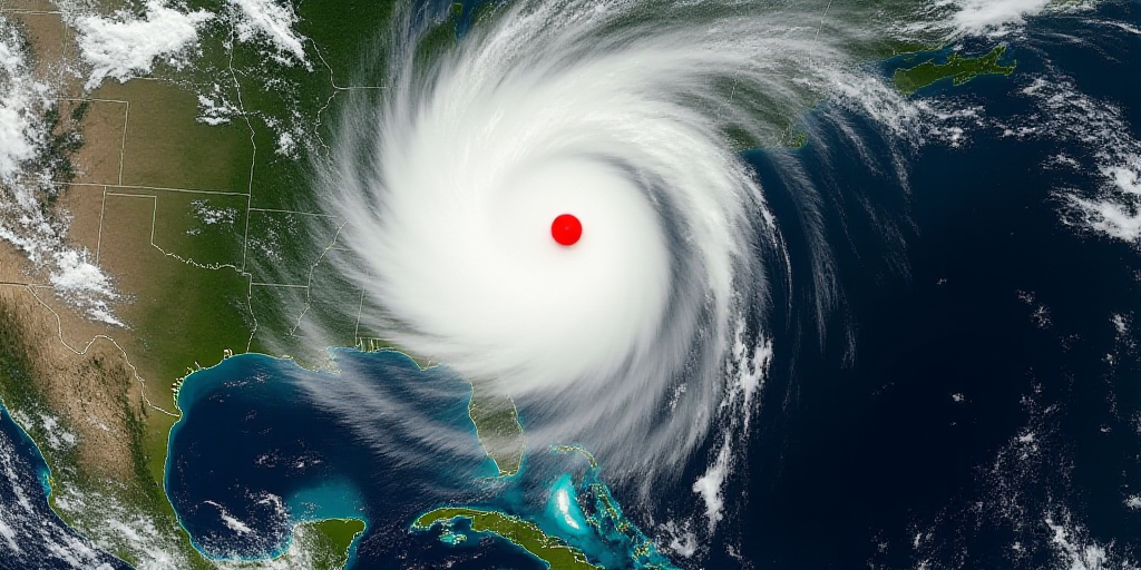 a satellite image of a storm in the middle of the atlantic states, with a red marker in the middle o