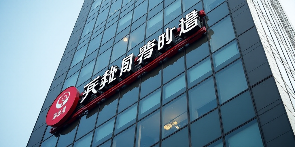 a tall building with a sign on the side of it that says, china bank, in a foreign language, An Gyeon