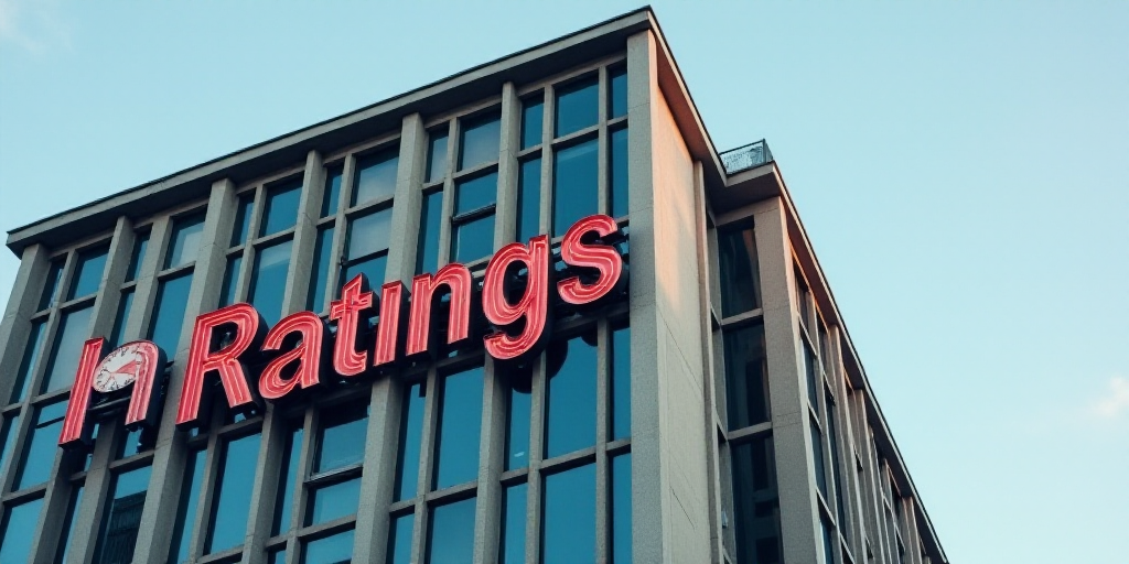 a tall building with a sign on the side of it that says h r ratingss and a clock, Avgust Černigoj,