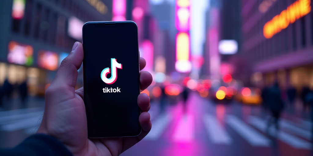 a tiktok logo is seen on a phone screen in this illustration taken in new york city, new york, Cui B