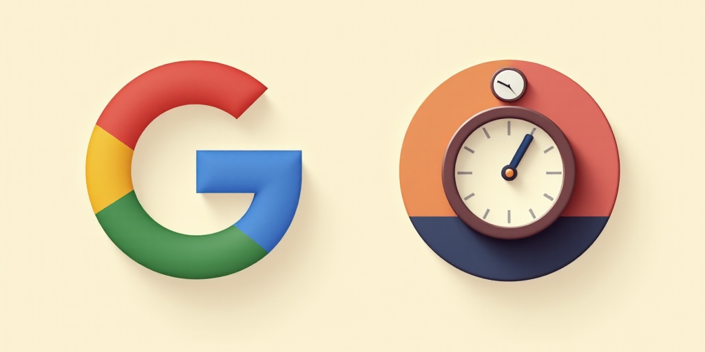 two logos for google and coffee, one with a clock on it and the other with a circle on it, Ceferí O