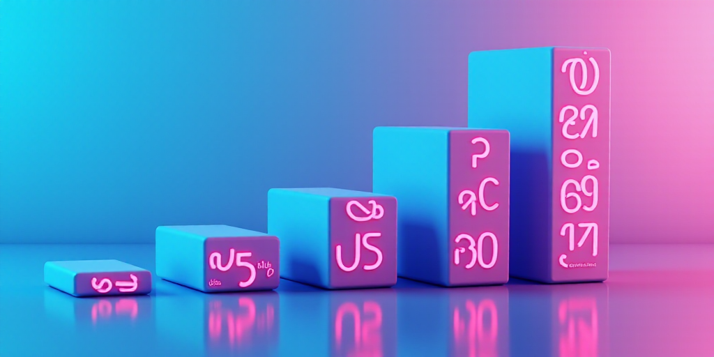 a bar chart with different colors and numbers on it, and a bar chart with different numbers on it, C