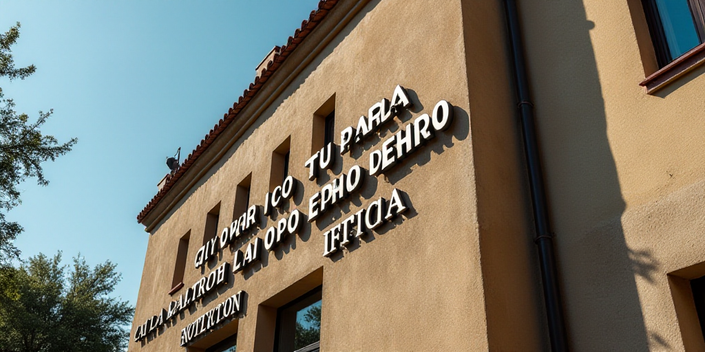 a building with a sign that says institution to para la protection al ahero bencario on it, Carlos T
