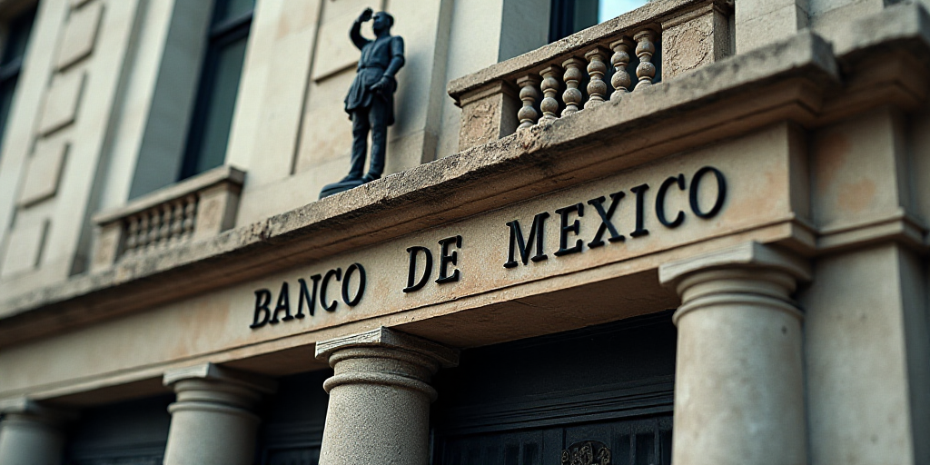 a building with a statue of a man on the front of it and a sign that says banco de mexico, Carlos Fr