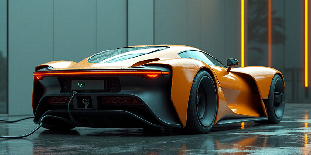 a car's fuel pump is shown with a charger attached to it's tank and plugged in, Évariste Vital Lumi