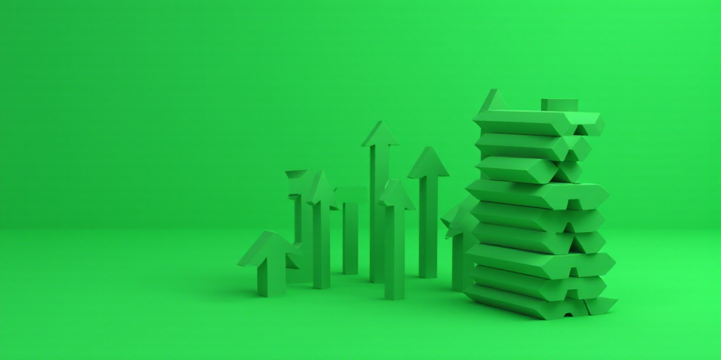 a green background with arrows and a stack of twenty twenty twenty twenty twenty twenty twenty twent
