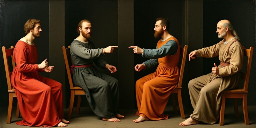 a group of people sitting next to each other in chairs with one man pointing at the camera and the o
