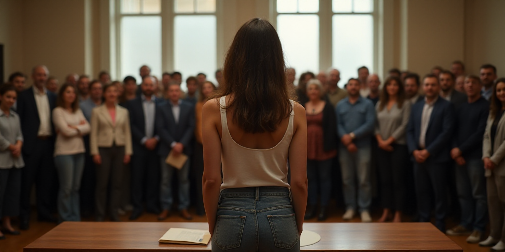 a large group of people standing in a room together with a plaque in front of them that says,, Arace