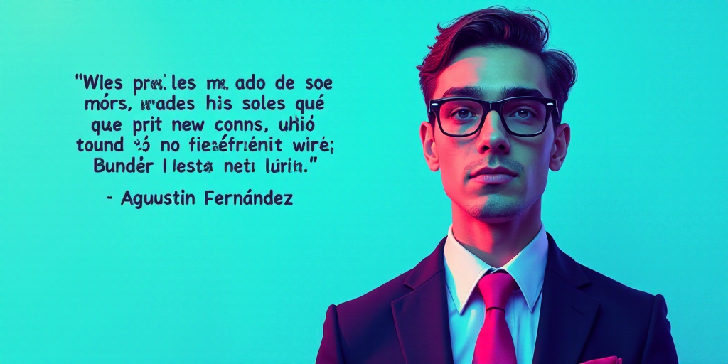 a man in a suit and glasses with a blue background and a quote from the author, fausto prettiin mund