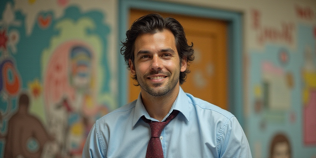 a man in a tie is smiling for the camera with a caption in spanish above him that reads, enrique cam