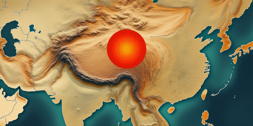 a map of asia with a circle of circles in the middle of it and a map of the country, Arkhip Kuindzhi