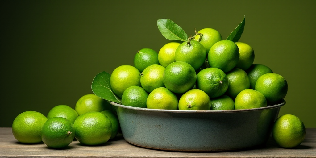 a pile of limes sitting in a bin next to a pile of other limes in a bin, Ceferí Olivé, green, a st