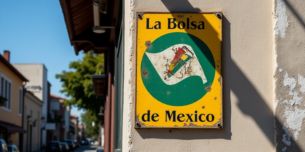 a sign that is on the side of a building that says la bolsa de mexico on it, Aquirax Uno, ignacio fe